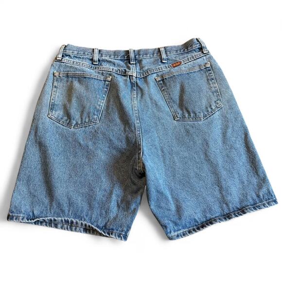 Baggy Rustler Blue Denim Shorts Baggy Grunge Skater Sz.38 - Picture 3 of 6